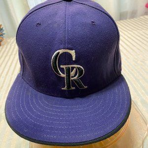 CR Hat Colorado Rockies Purple MLB fitted hat Size 7 3/8